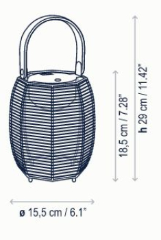 Preview: Bover Tanit M/29/R Tischleuchte