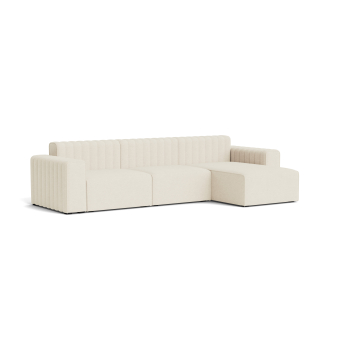 Preview: Norr11 RIFF Sofa, Three Seater with Chaise Lounge Left (Chaise Longue Left, Center, Right Arm)