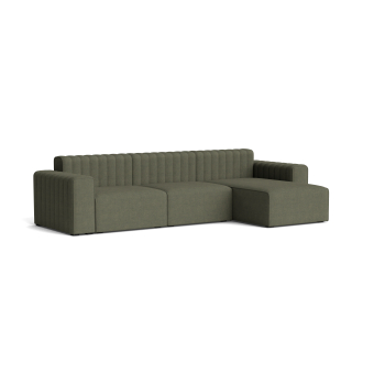 Preview: Norr11 RIFF Sofa, Three Seater with Chaise Lounge Left (Chaise Longue Left, Center, Right Arm)