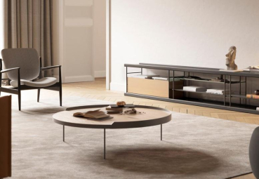 Treku Gau Couch Tisch 110 mit Metallblende