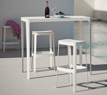 Cane-Line Cut Barhocker weiss
