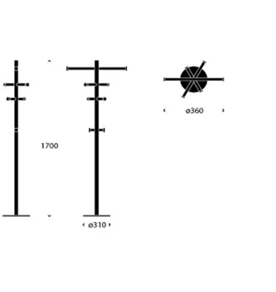 Frost Kleiderständer 1 NOVA poliert