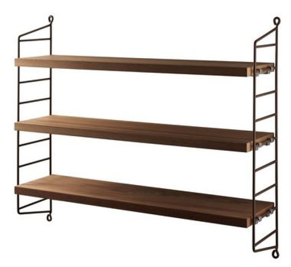 String Pocket schwarz/nussbaum