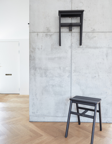 Form & Refine Angle Stool, Oak black