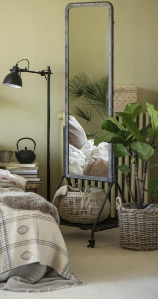 IB Laursen Korb Rattan Höhe 44cm